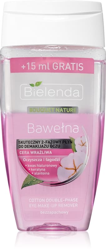 Cotton dwufazowy płyn do demakijażu oczu wrażliwych wzmacniający rzęsy