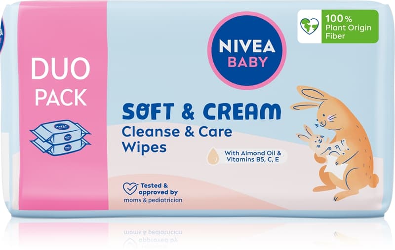 BABY Soft &amp; Cream delikatne nawilżane chusteczki dla dzieci