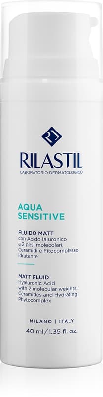 Aqua Sensitive nawilżający fluid matujący do skóry wrażliwej ze skłonnością do wyprysków