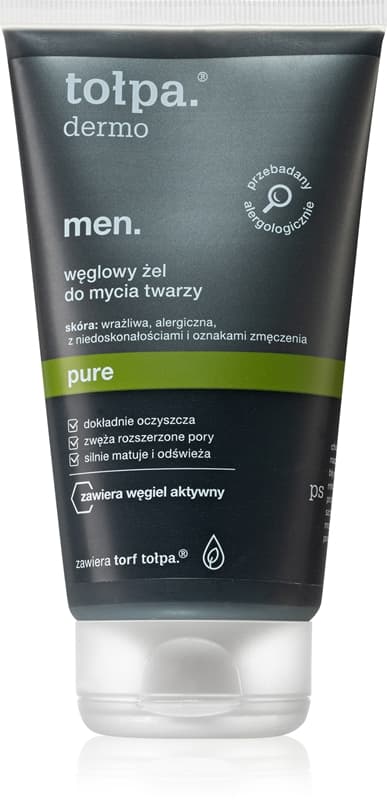 Dermo Men Pure żel do mycia twarzy z aktywnym węglem