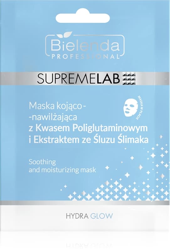 Supremelab Hydra Glow maska nawilżająca w płacie z ekstraktem ze śluzu ślimaka