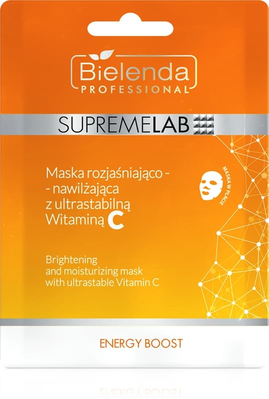 Supremelab Energy Boost maska rozświetlająca w płacie z witaminą C