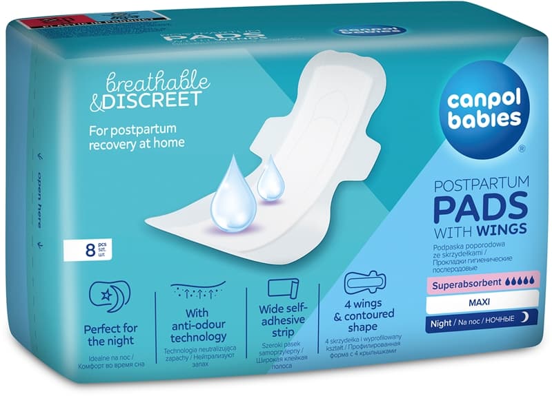 Postpartum Pads With Wings wkładki poporodowe na noc