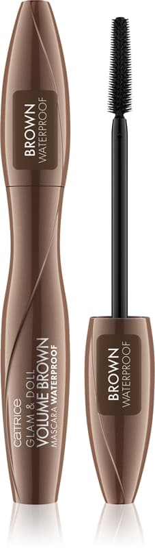 Glam & Doll Volume Brown wodoodporny tusz do rzęs wydłużający, podkręcający i nadający rzęsom objętość