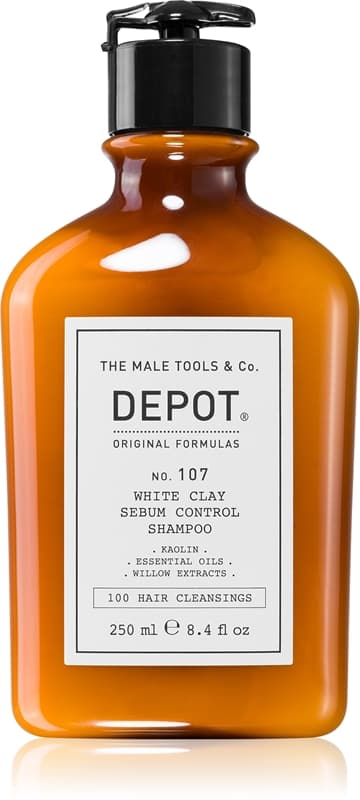 100 HAIR CLEANSING NO. 107 WHITE CLAY SEBUM SHAMPOO szampon oczyszczający do przetłuszczających się włosów i skóry głowy
