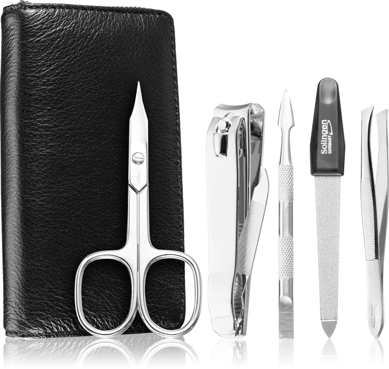 Premium Line Solingen 1693 zestaw do manicure + skórzane etui dla mężczyzn