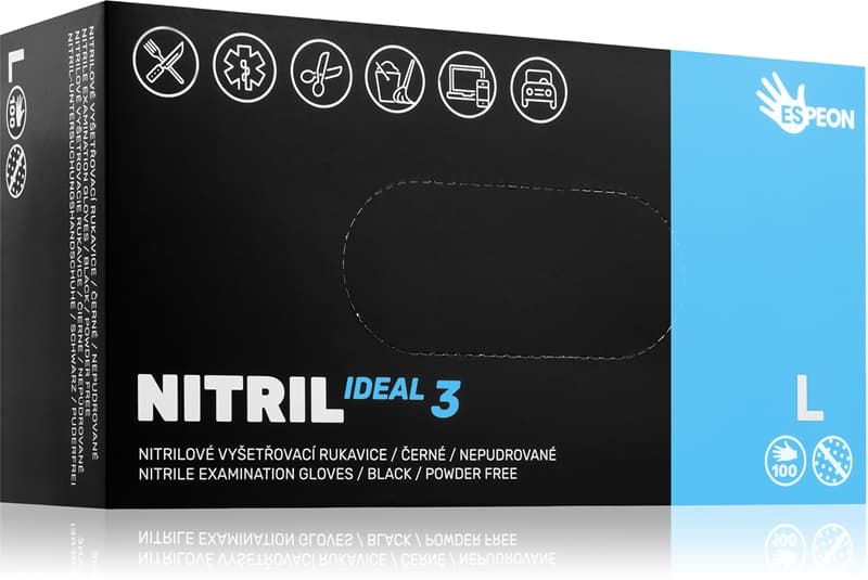 Nitril Ideal3 Examination Gloves Blue rękawiczki diagnostyczne i ochronne nitrylowe bezpudrowe
