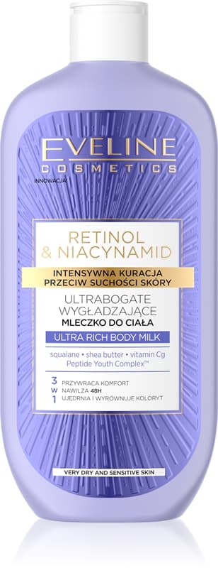 Retinol & Niacynamid intensywnie odżywiające mleczko do ciała o działaniu wygładzającym
