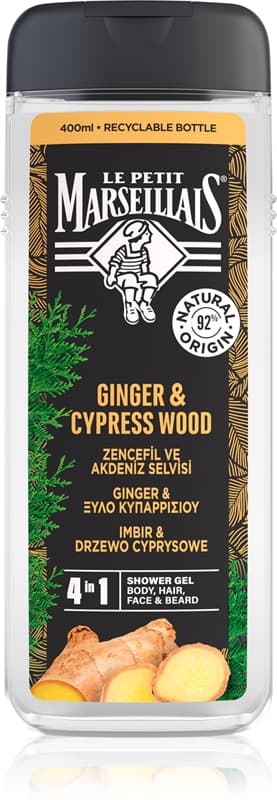 Ginger & Cypress Wood żel pod prysznic 4 v 1