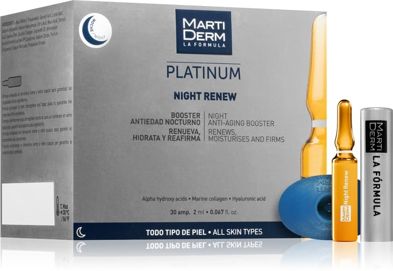 Platinum Night Renew przeciwzmarszczkowe serum na noc w ampułkach