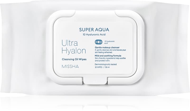 Super Aqua 10 Hyaluronic Acid chusteczki oczyszczające do demakijażu