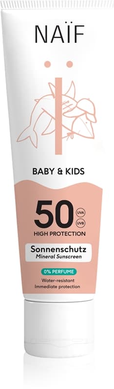 Baby & Kids Mineral Sunscreen SPF 50 0 % Perfume ochronny krem do opalania dla niemowląt i dzieci