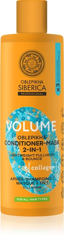 Oblepikha Siberica Volume odżywka i maska 2 w 1 do zwiększenia objętości włosów
