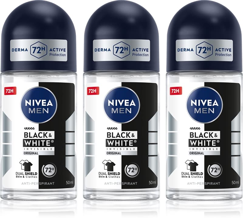 MEN Black & White Invisible Original antyperspirant w kulce wygodne opakowanie