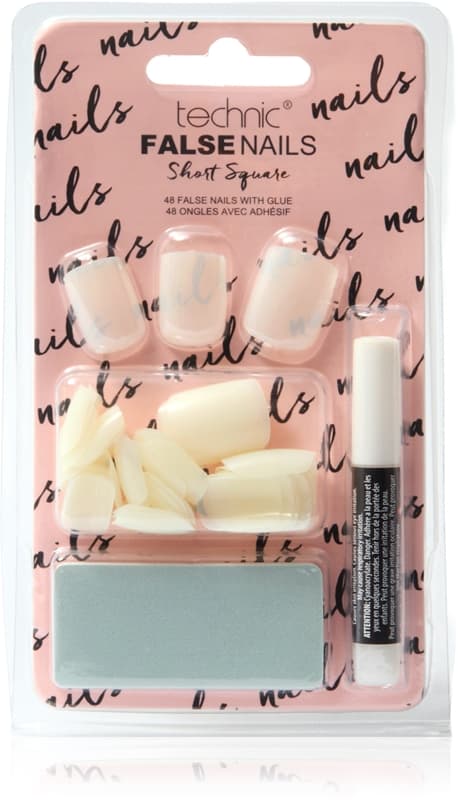 False Nails Short Square sztuczne paznokcie z klejem